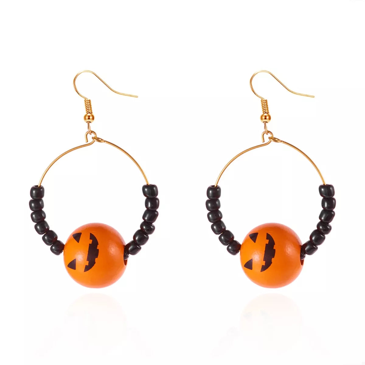 Fashorio 18K Gold-Plated Halloween Bead Earrings