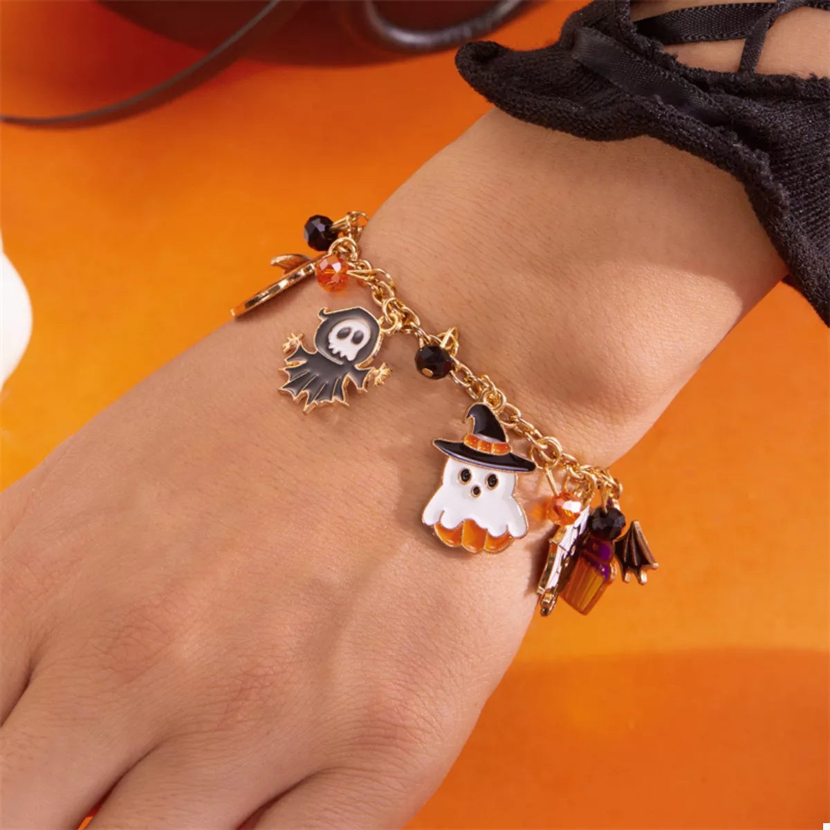 Fashorio 18K Gold-Plated Halloween Charm Bracelet