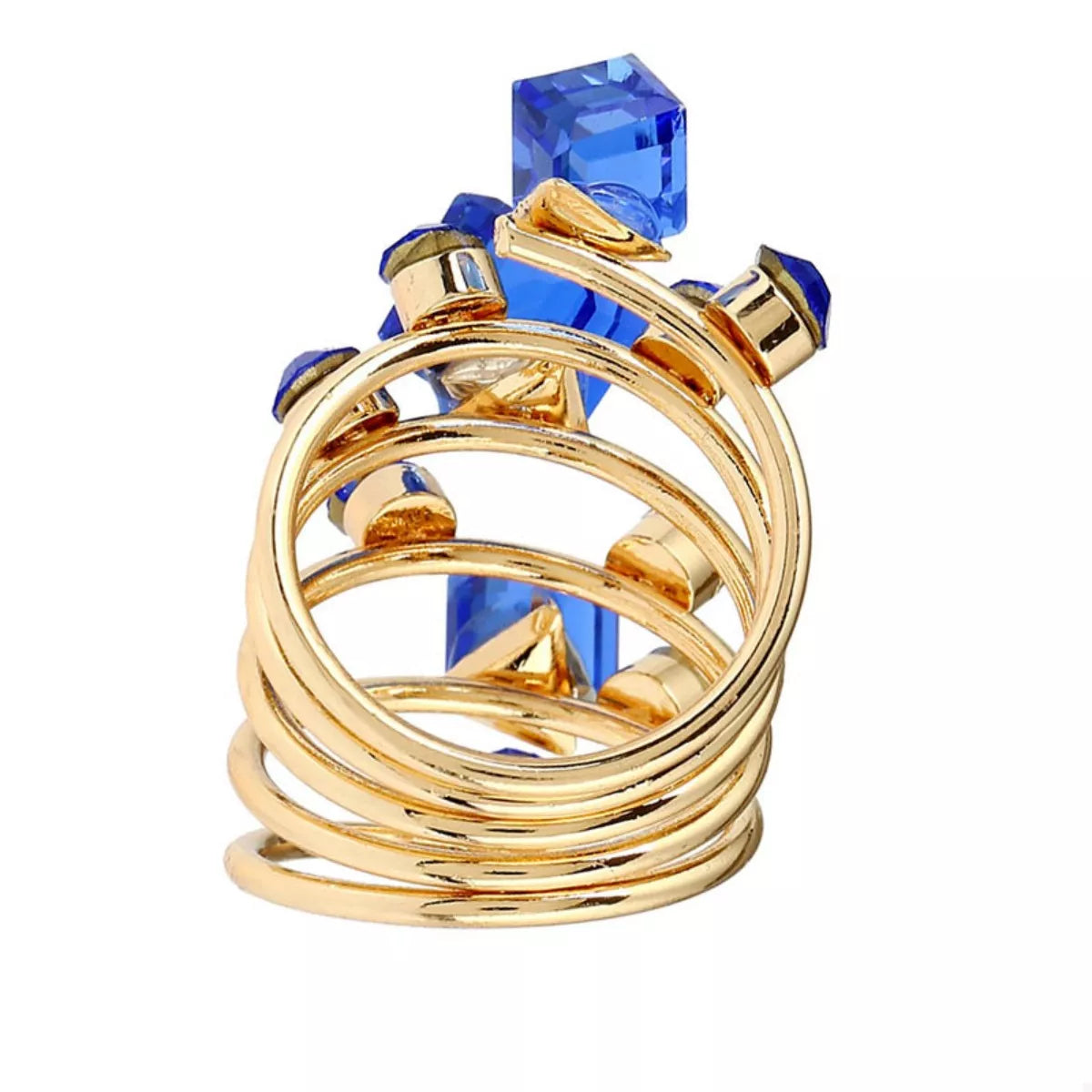 Fashorio 18K Gold-Plated Multi-Layered Ring