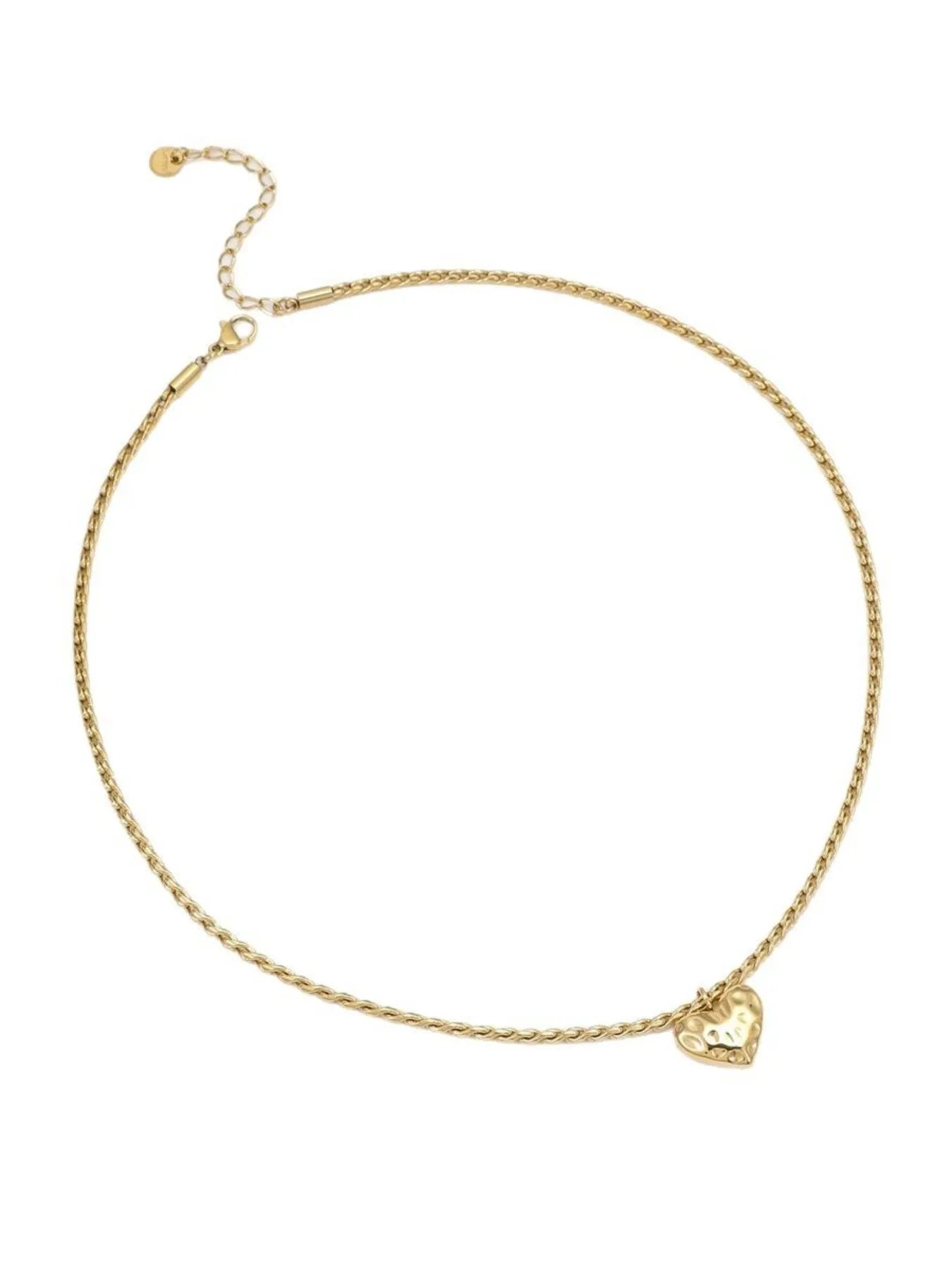 Fashorio 18K Gold-Plated Stainless Steel Heart Pendant Necklace