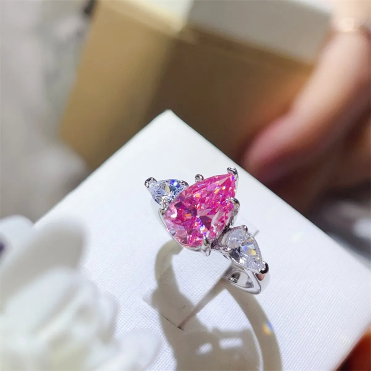 Fashorio 2 Carat 925 Sterling Silver Moissanite Ring