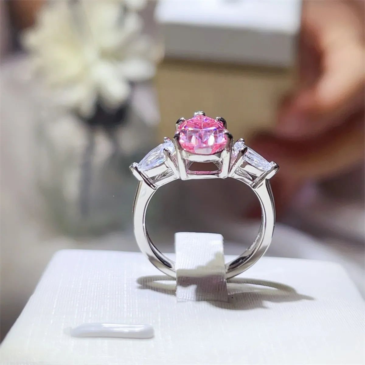 Fashorio 2 Carat 925 Sterling Silver Moissanite Ring