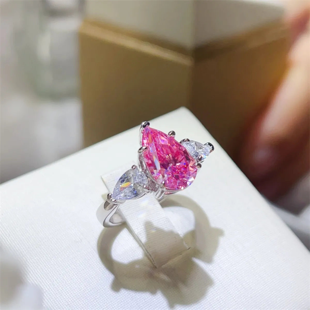 Fashorio 2 Carat 925 Sterling Silver Moissanite Ring