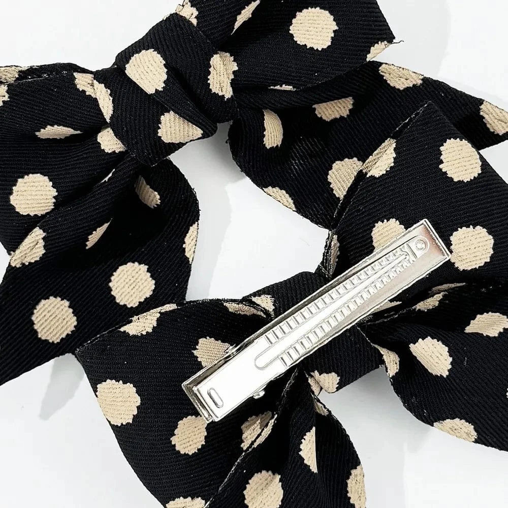 Fashorio 2-Piece Polka Dot Bow Hair Clip