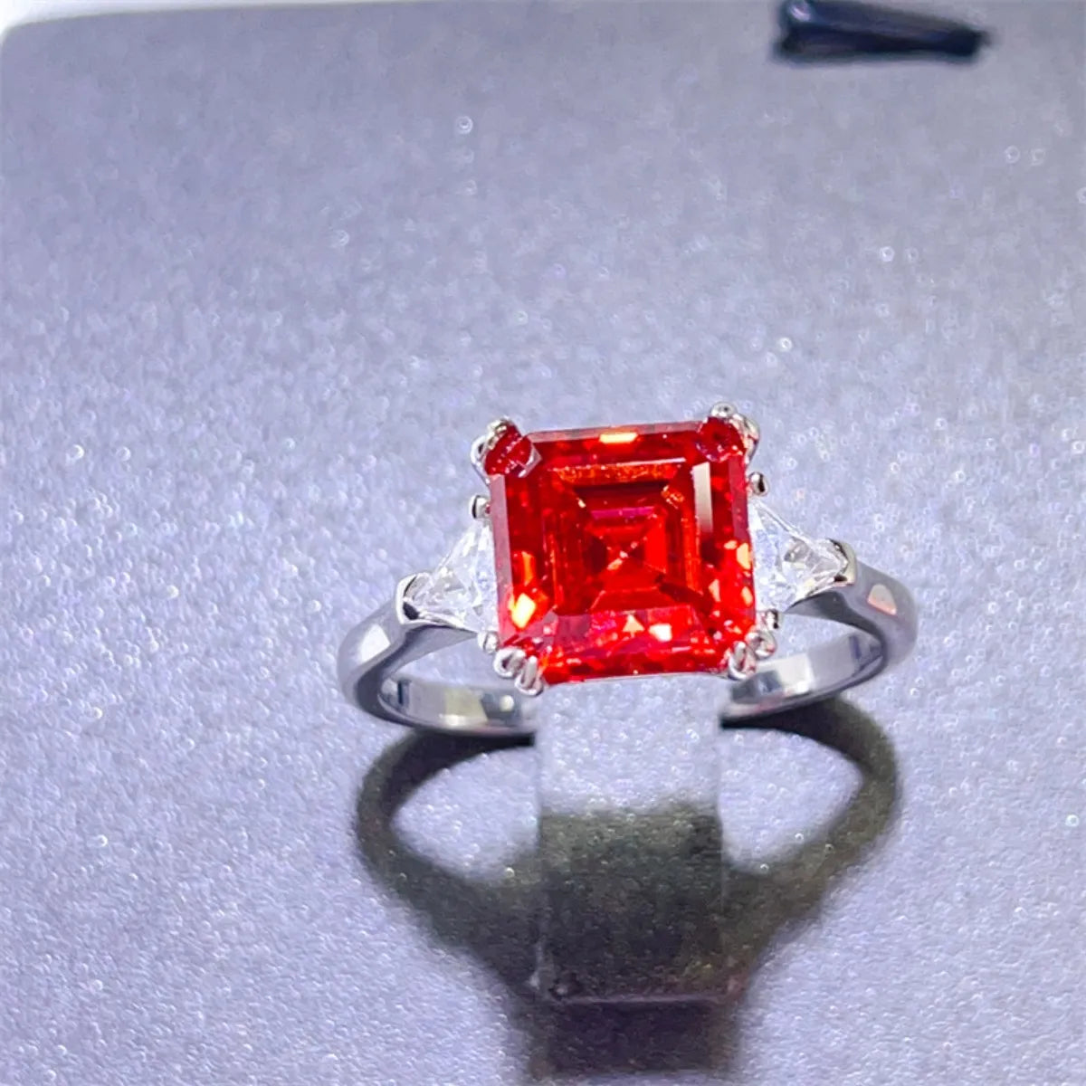 Fashorio 3 Carat Moissanite 925 Sterling Silver Ring