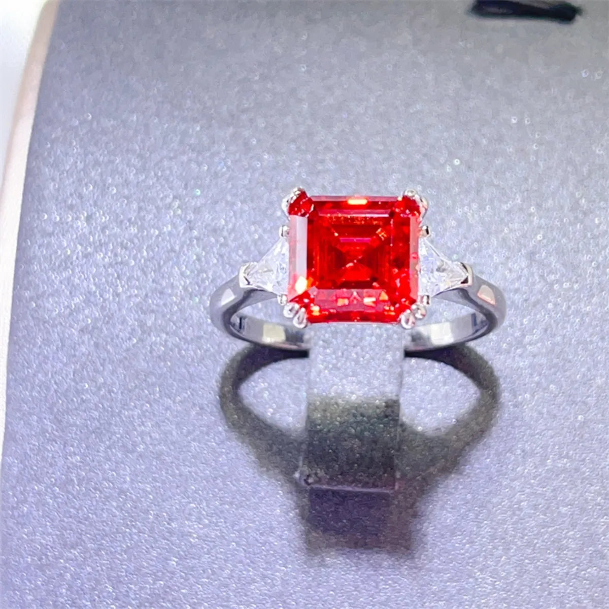 Fashorio 3 Carat Moissanite 925 Sterling Silver Ring