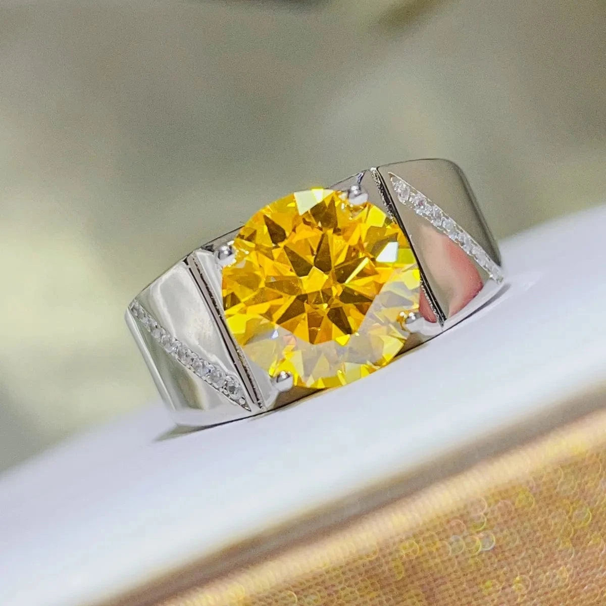 Fashorio 5 Carat Moissanite 925 Sterling Silver Ring