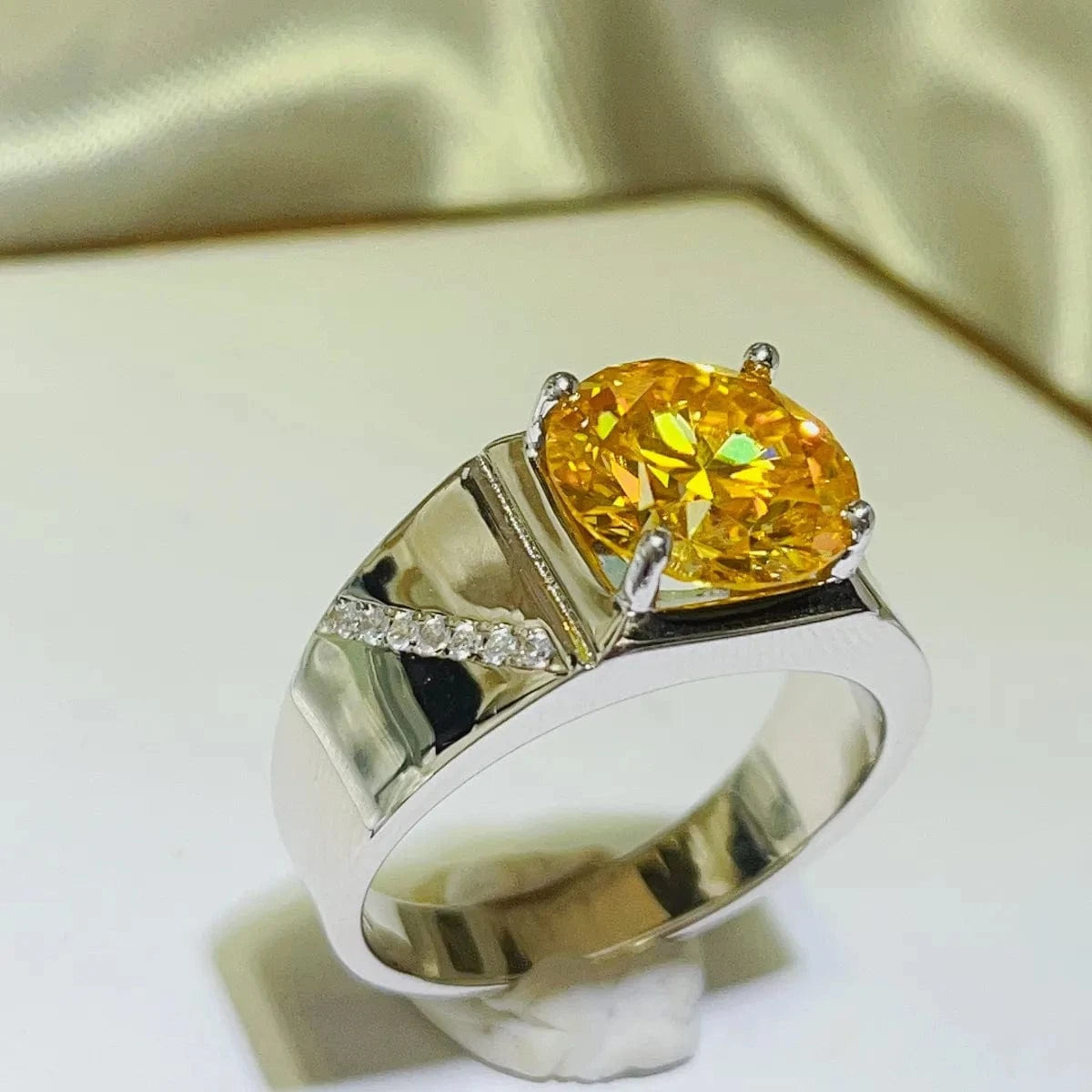 Fashorio 5 Carat Moissanite 925 Sterling Silver Ring