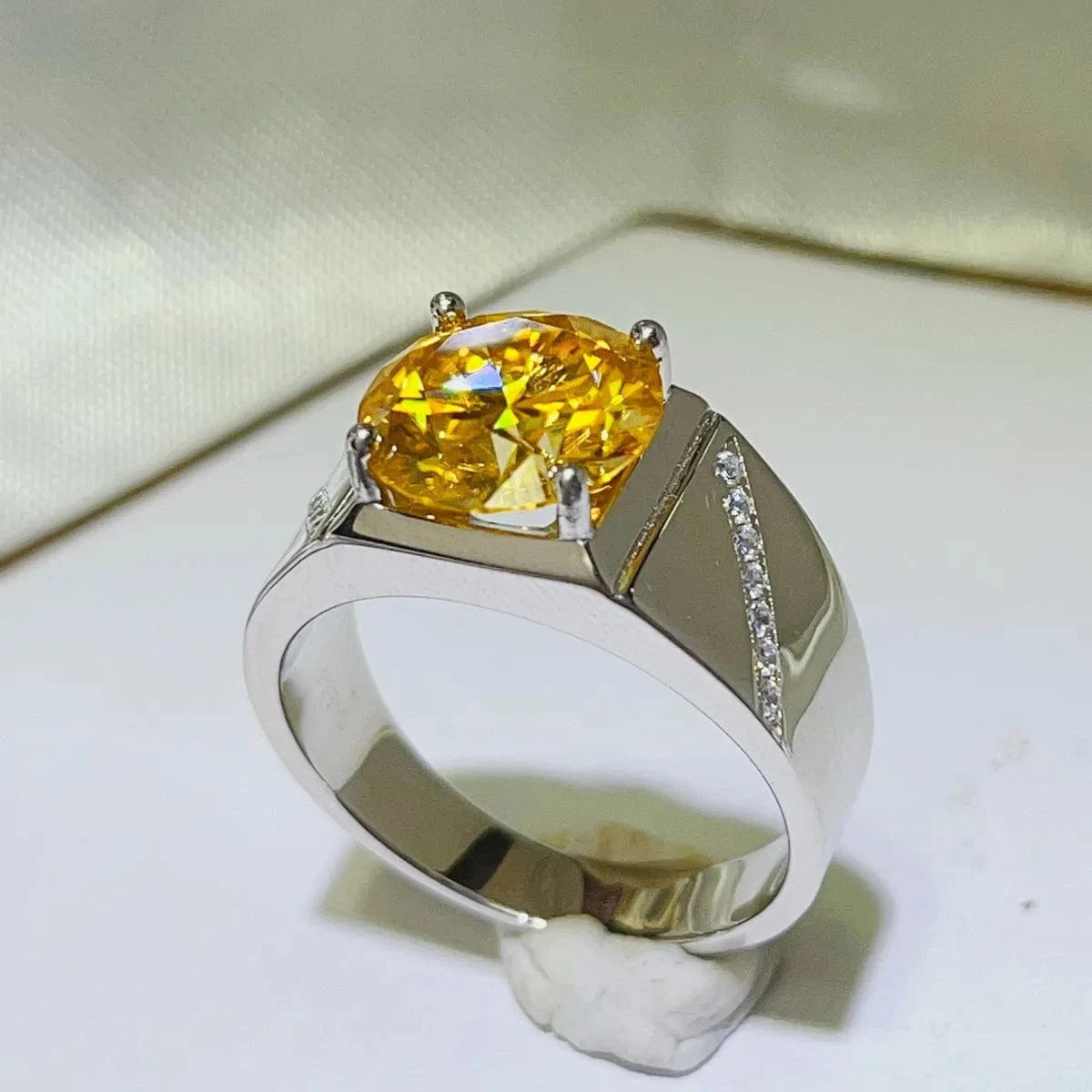 Fashorio 5 Carat Moissanite 925 Sterling Silver Ring