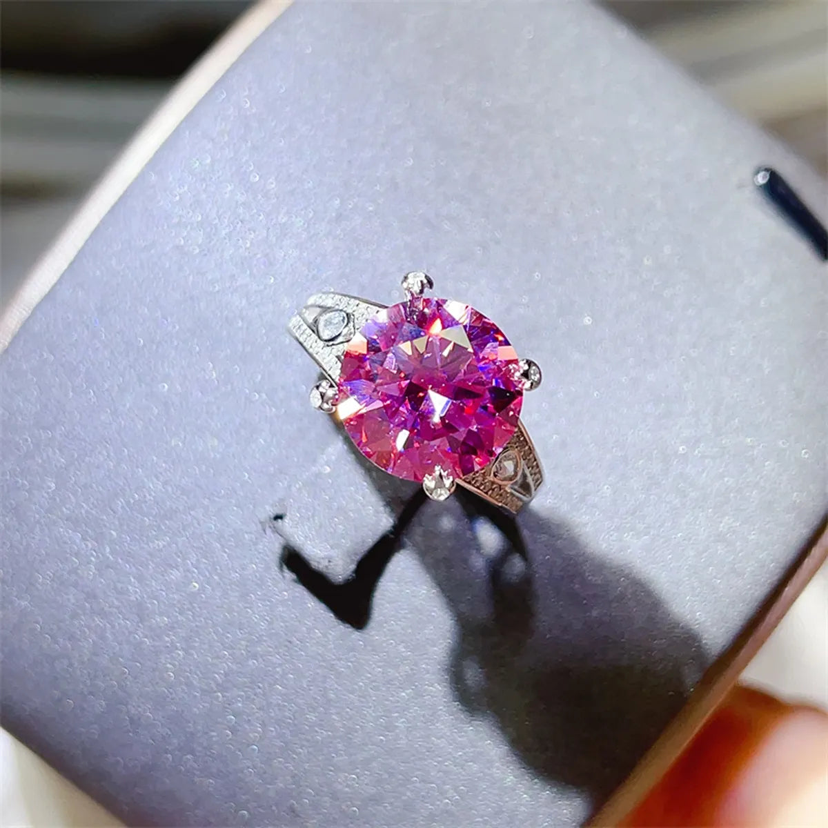 Fashorio 5 Carat Moissanite 925 Sterling Silver Ring