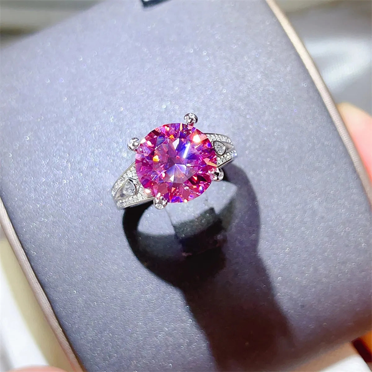 Fashorio 5 Carat Moissanite 925 Sterling Silver Ring