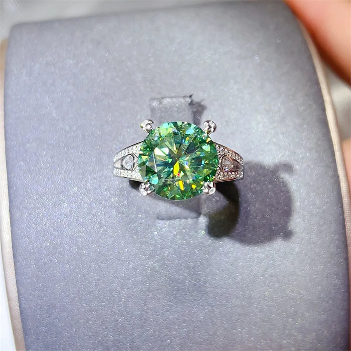 Fashorio 5 Carat Moissanite 925 Sterling Silver Ring