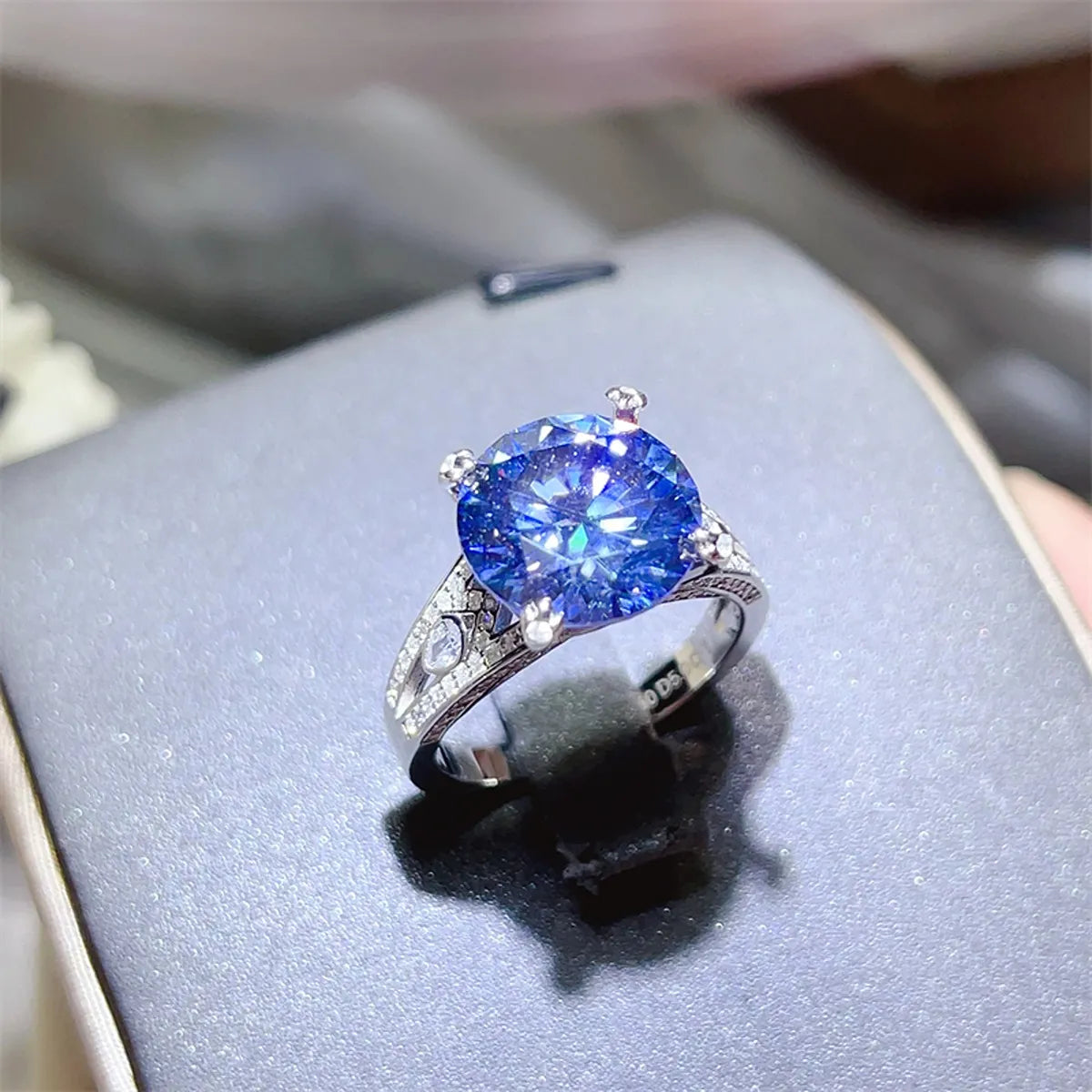 Fashorio 5 Carat Moissanite 925 Sterling Silver Ring