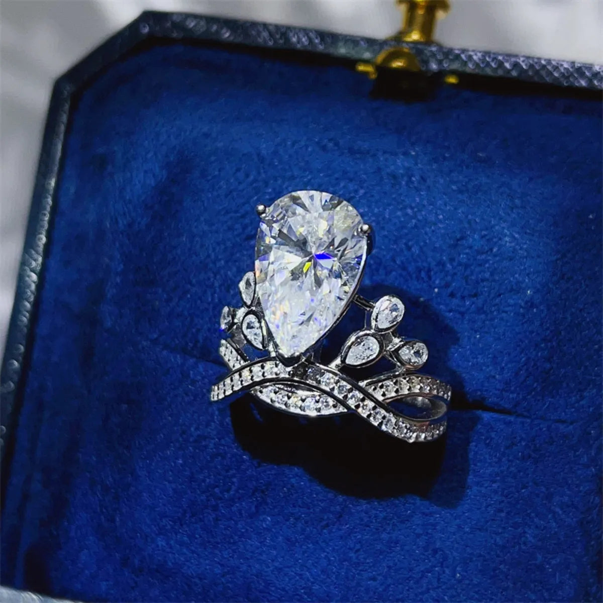 Fashorio 5 Carat Moissanite 925 Sterling Silver Ring