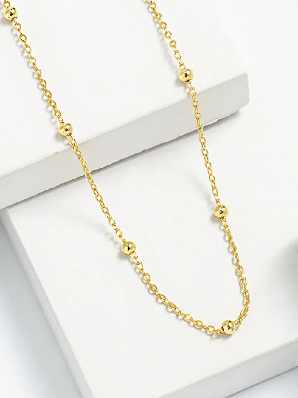 Fashorio 925 Sterling Silver Beaded Necklace