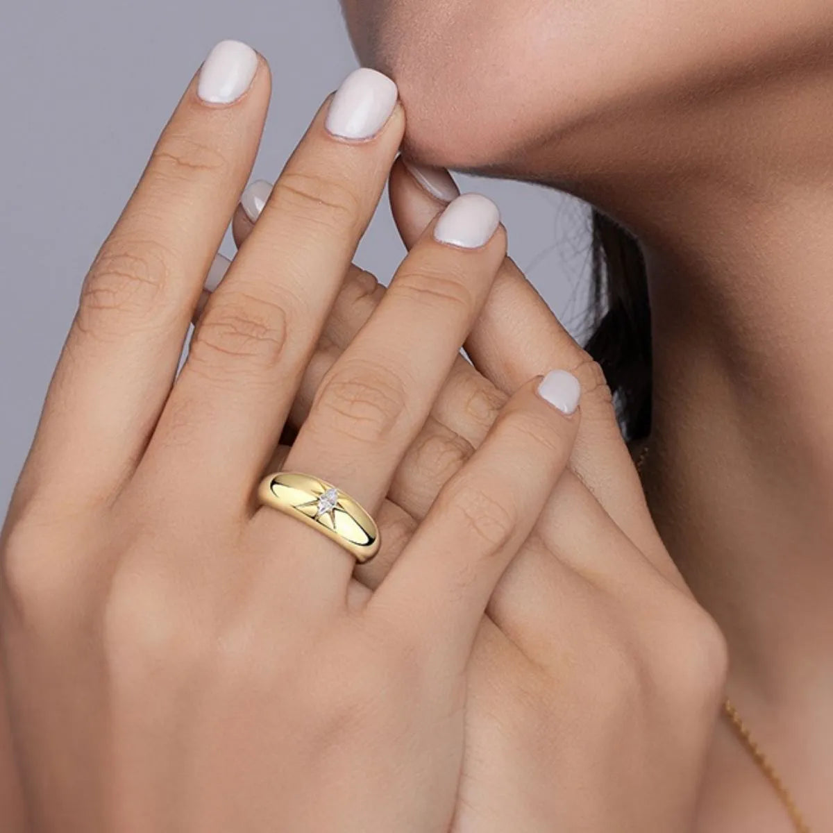 Fashorio 925 Sterling Silver Moissanite Ring