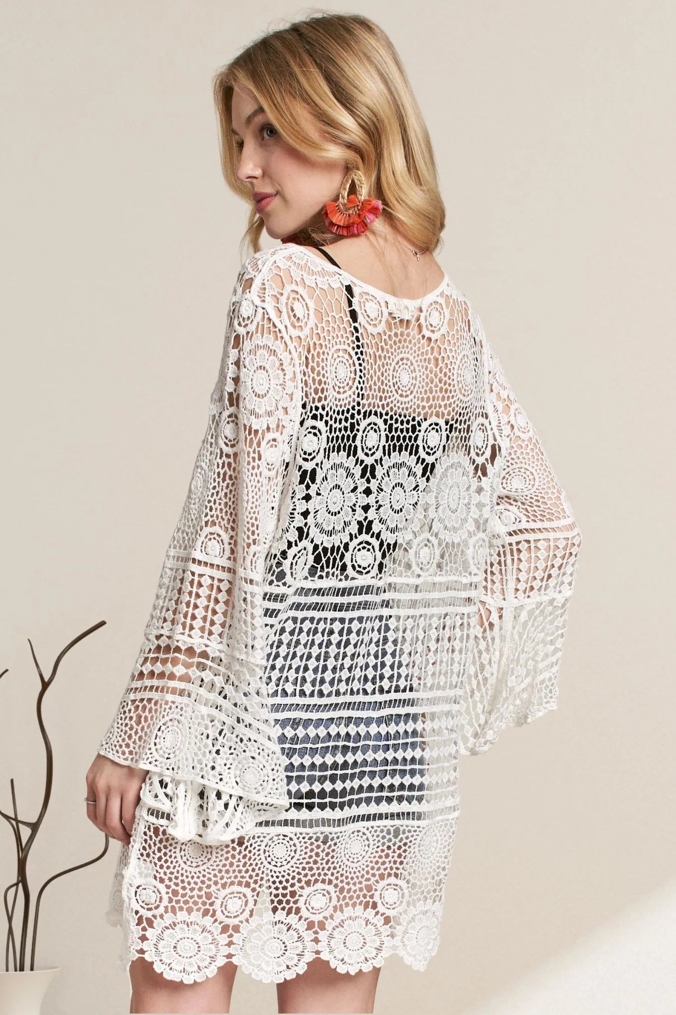 Fashorio ADORA Front Lace Up Crochet Cover Up