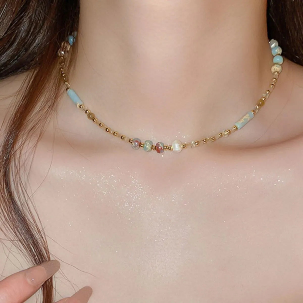 Fashorio Alloy Pearl Beaded Necklace