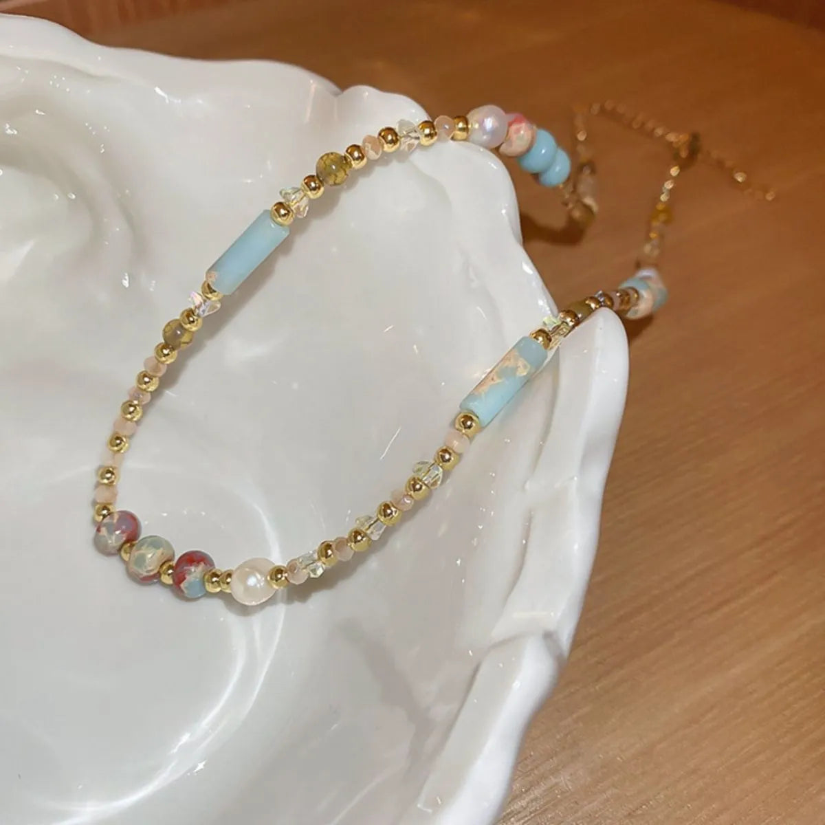 Fashorio Alloy Pearl Beaded Necklace