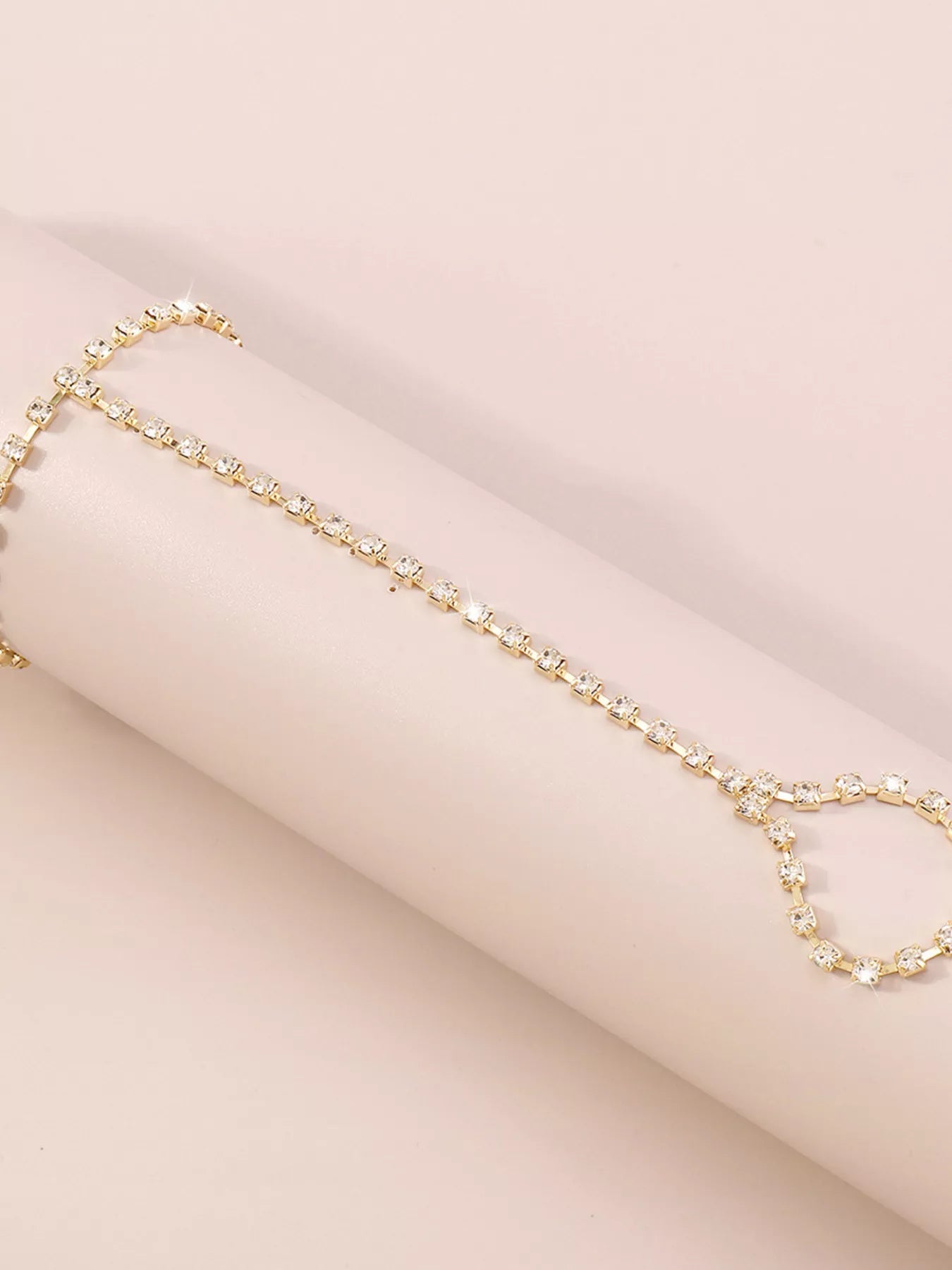 Fashorio Alloy Rhinestone Bracelet with Ring