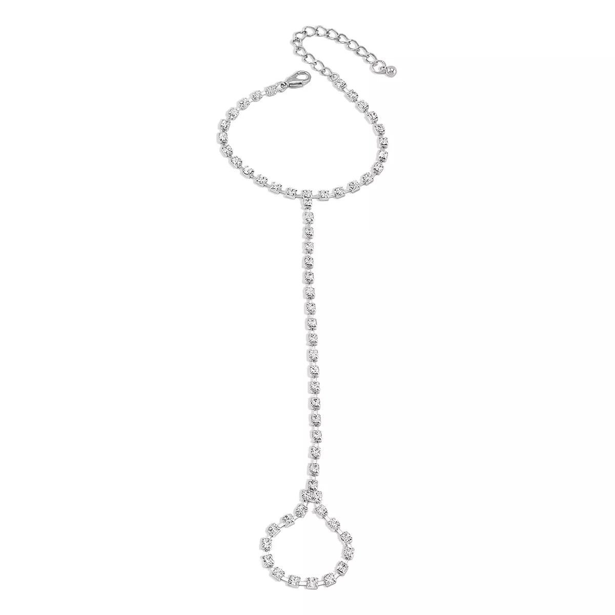 Fashorio Alloy Rhinestone Bracelet with Ring