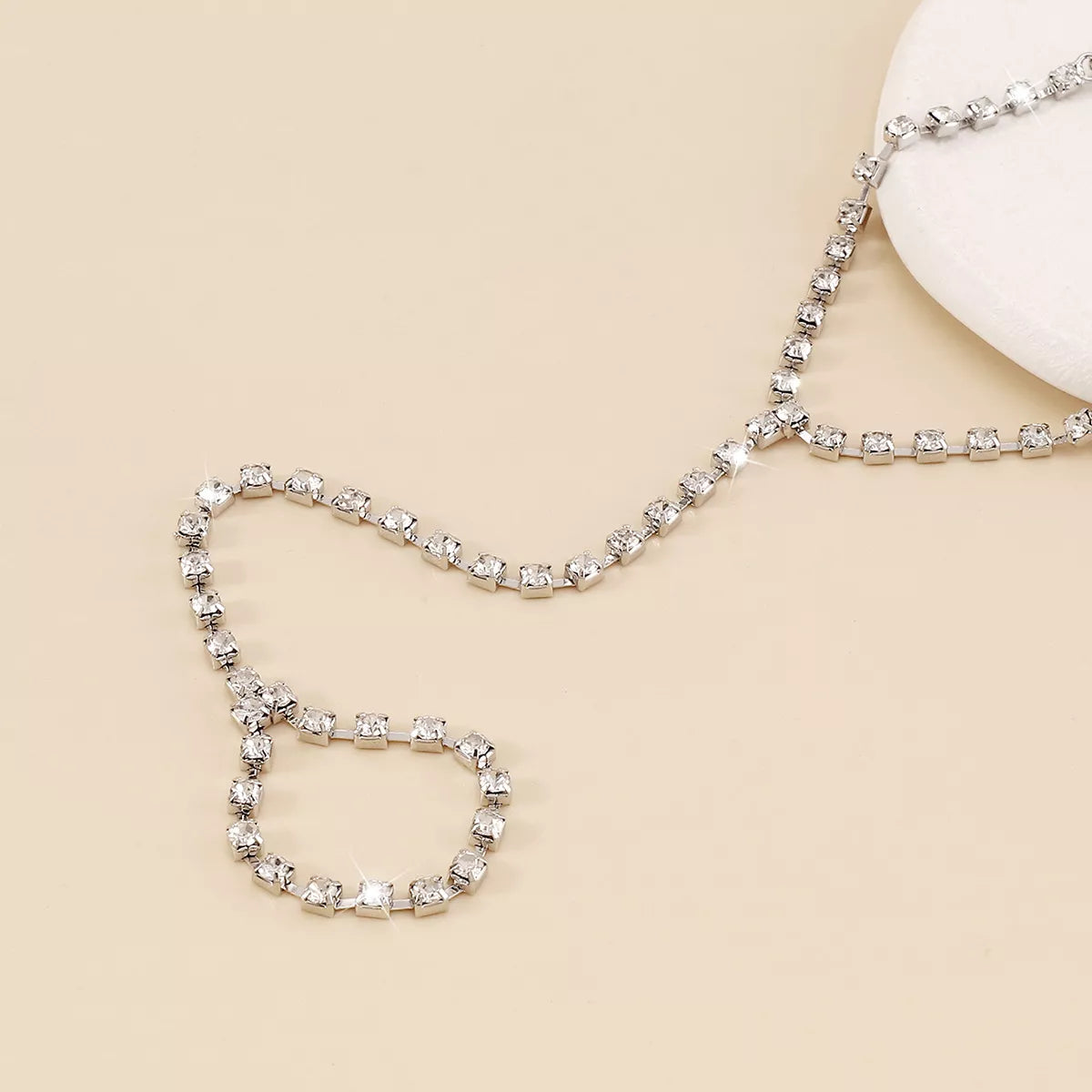 Fashorio Alloy Rhinestone Bracelet with Ring