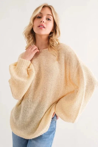 And The Why Sequined Light Weight Pullover Sweater - Fashorio