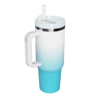 Gradient Stainless Steel Tumbler Aqua One Size - Fashorio