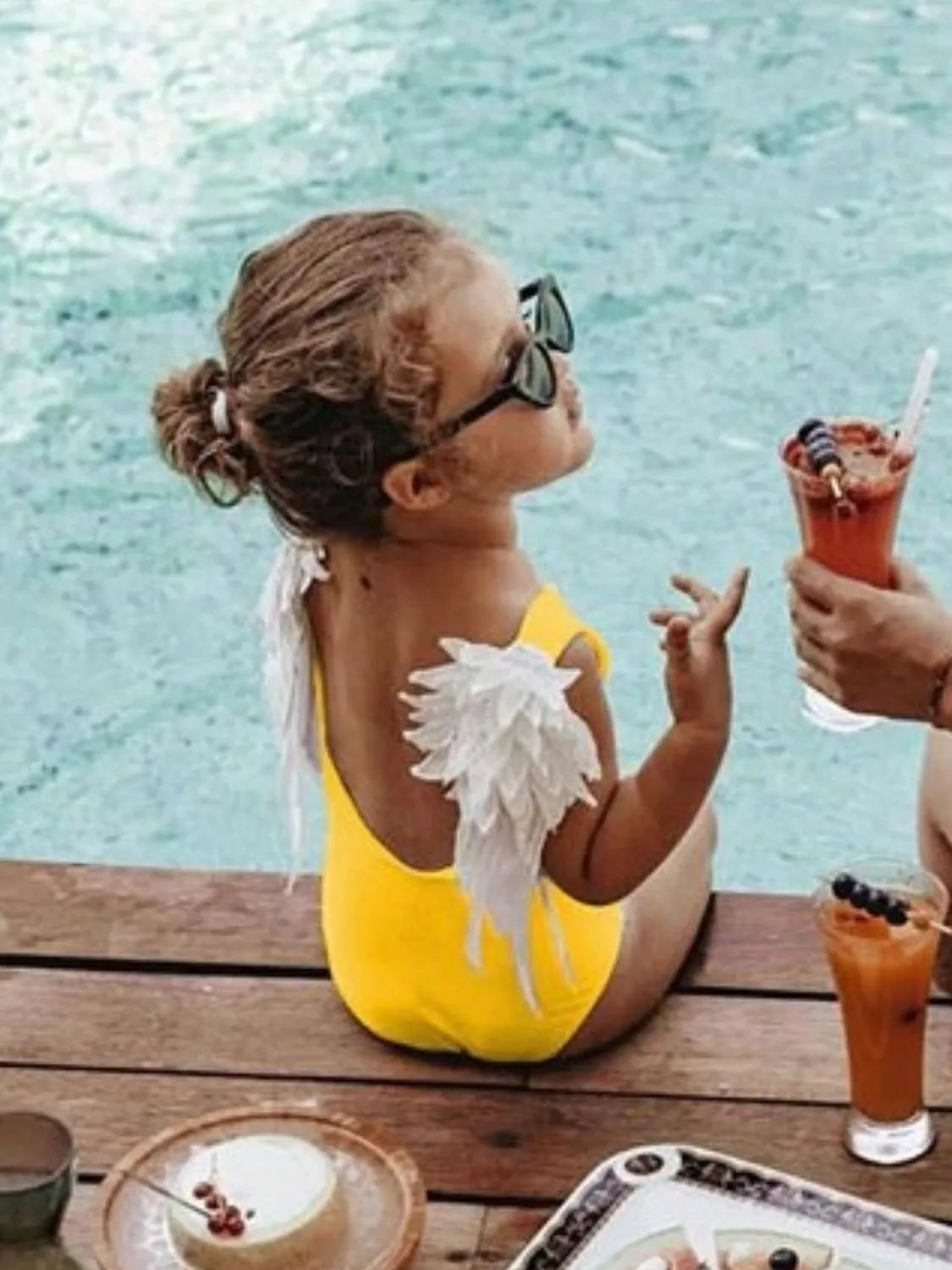 Fashorio Backless Wide Strap Parent-Child Swimwear