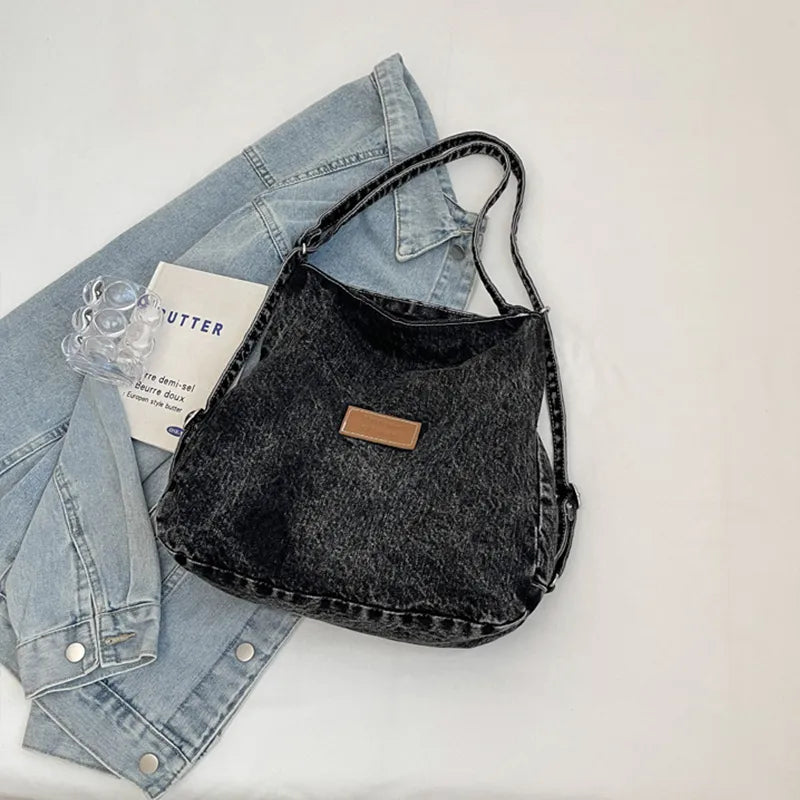 Fashorio Bags Adjustable Strap Denim Shoulder Bag