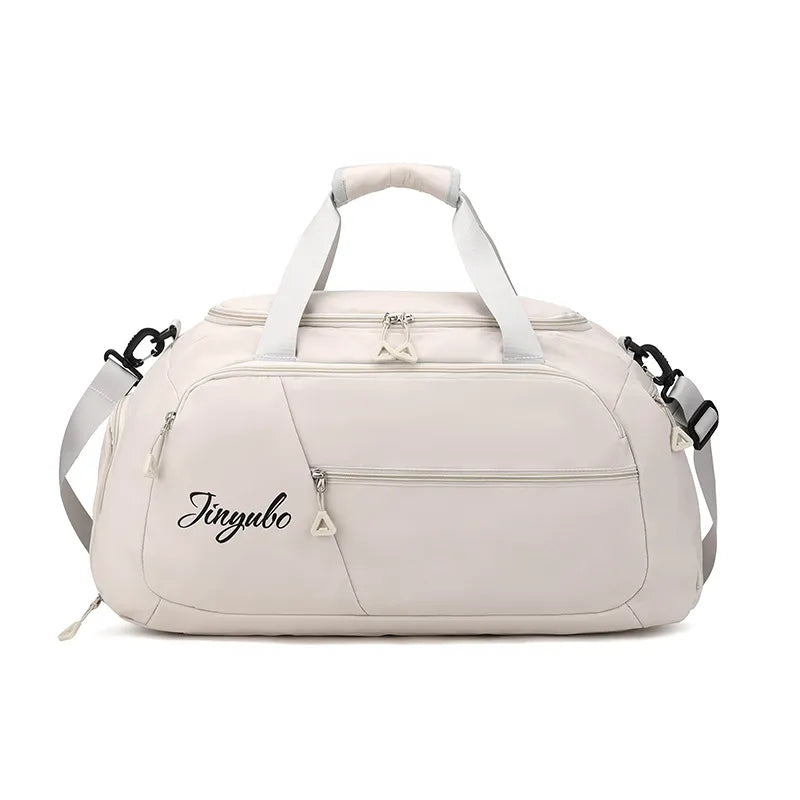 Fashorio Bags Beige / One Size Contrast Nylon Travel Bag