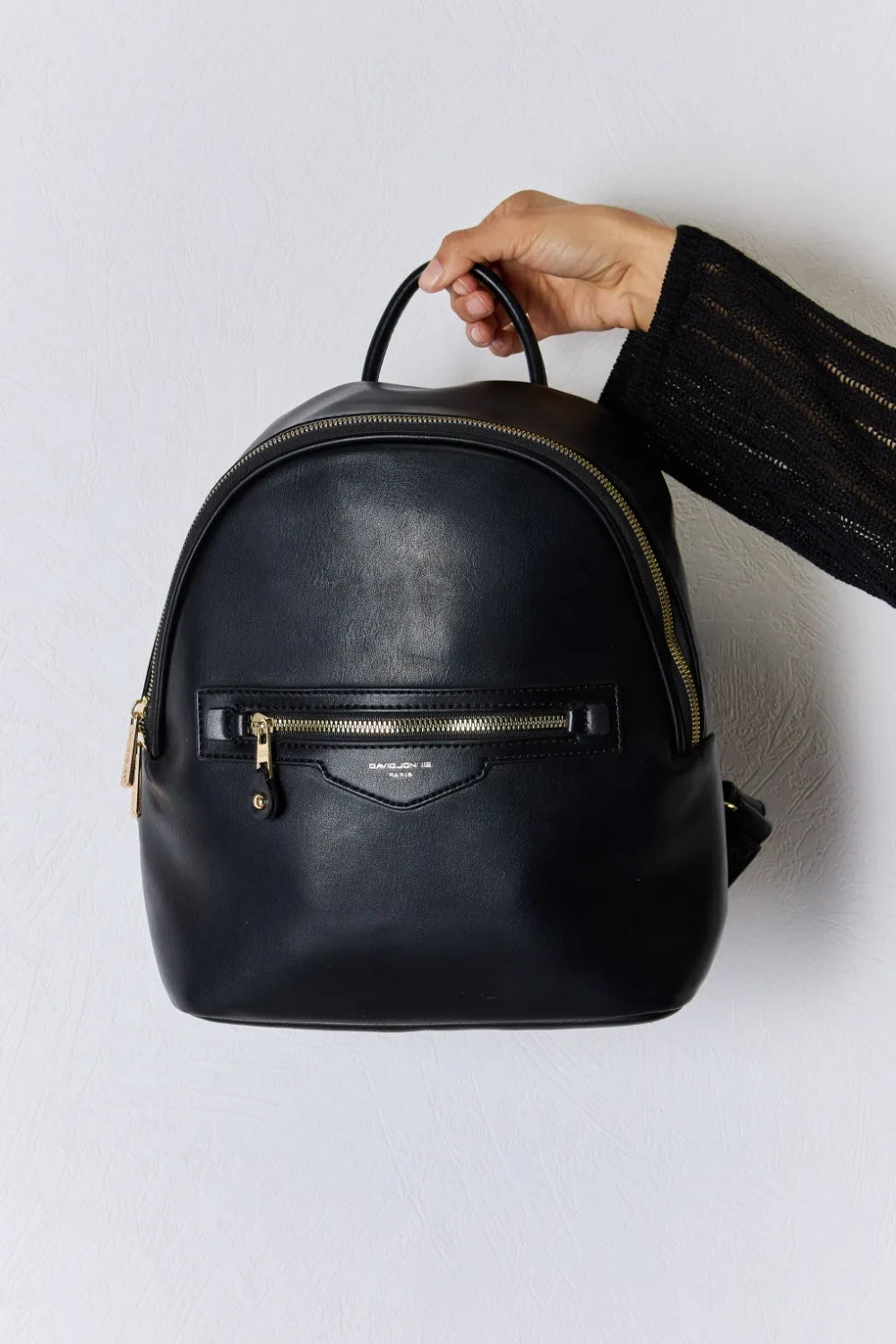 Fashorio Bags Black / One Size David Jones PU Leather Backpack