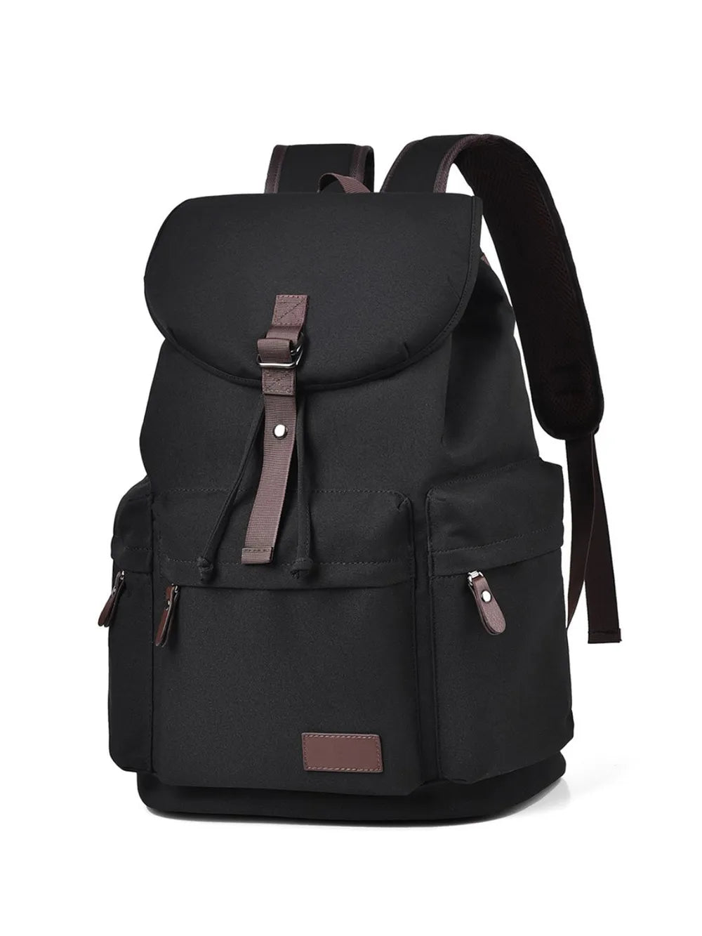 Fashorio Bags Black / One Size Multi Pockets Adjustable Strap Canvas Backpack Bag