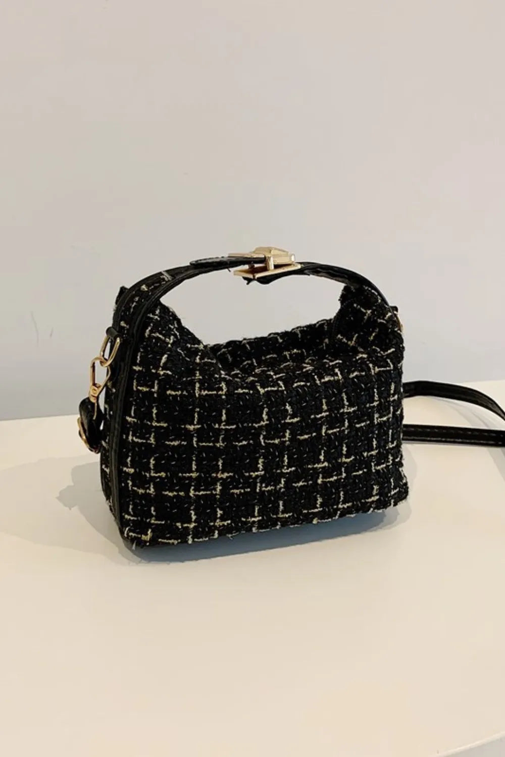 Fashorio Bags Black / One Size Woven Removable Strap Shoulder Bag