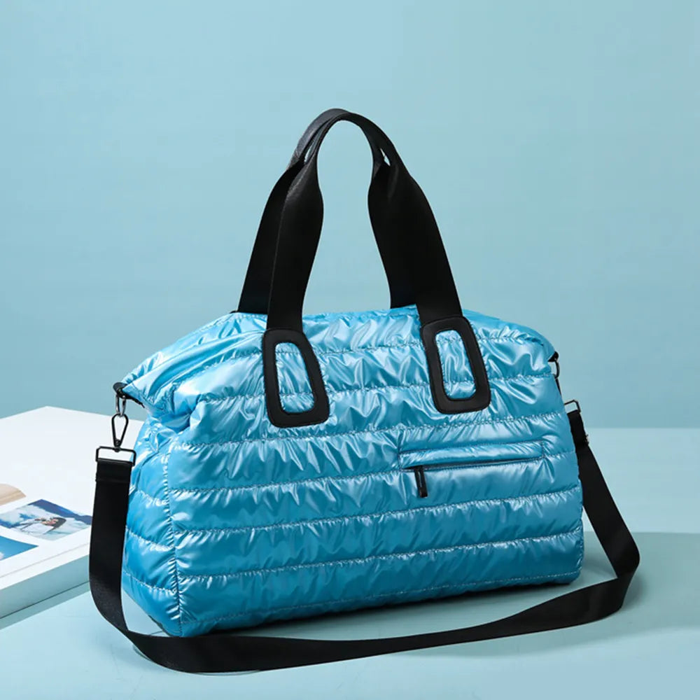 Fashorio Bags Cerulean / One Size Quilted Nylon Oversize Travel Bag