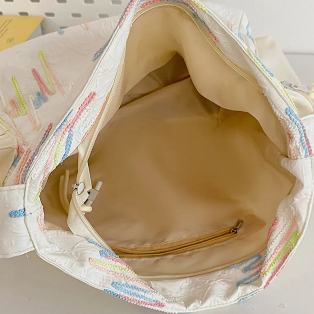 Fashorio Bags Contrast Texture Shoulder Bag