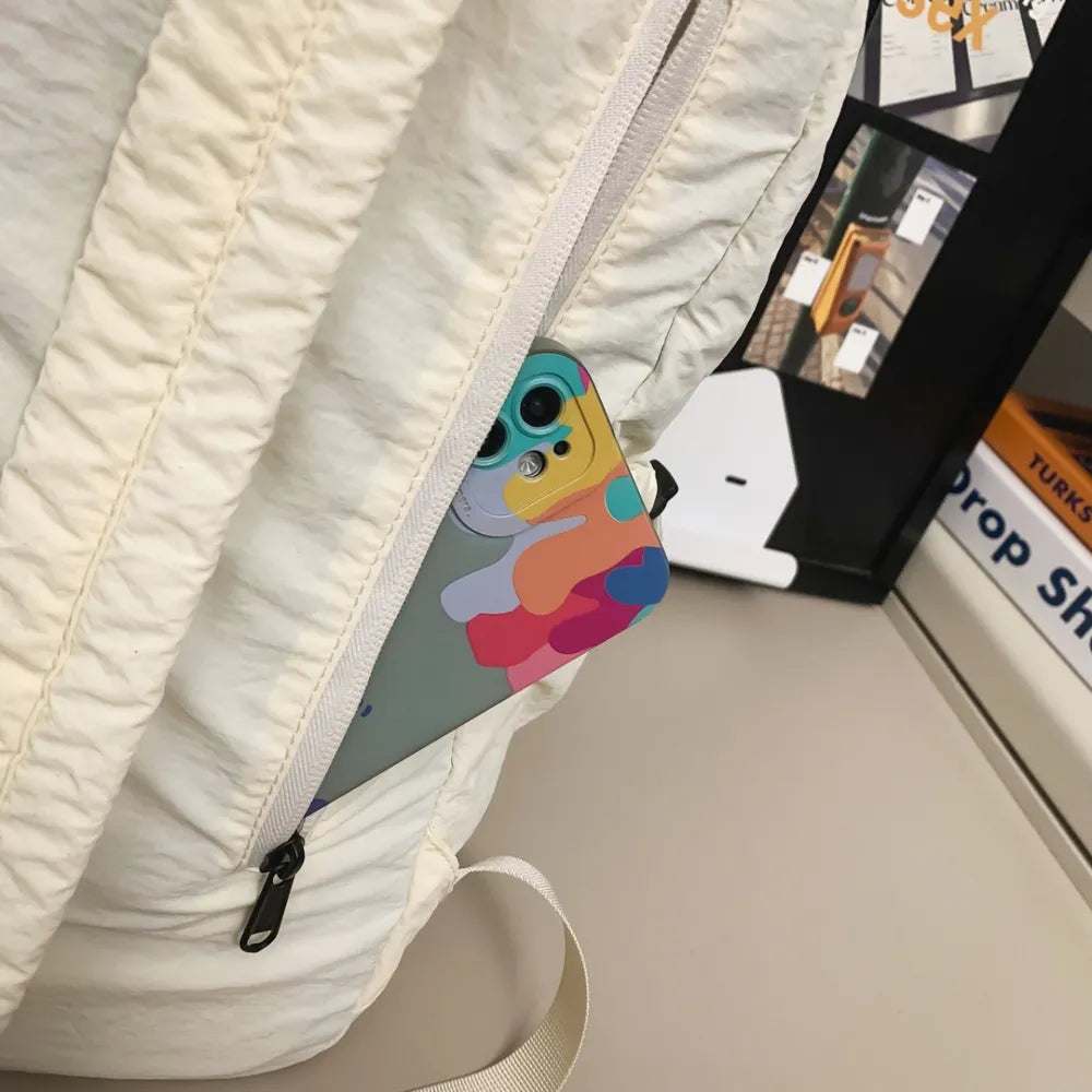 Fashorio Bags Drawstring Nylon Backpack Bag