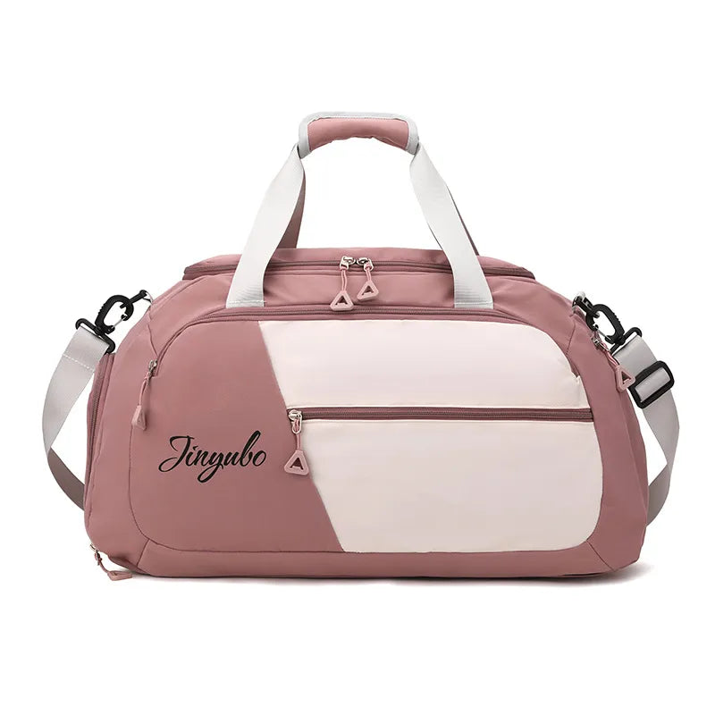 Fashorio Bags Dusty Pink / One Size Contrast Nylon Travel Bag