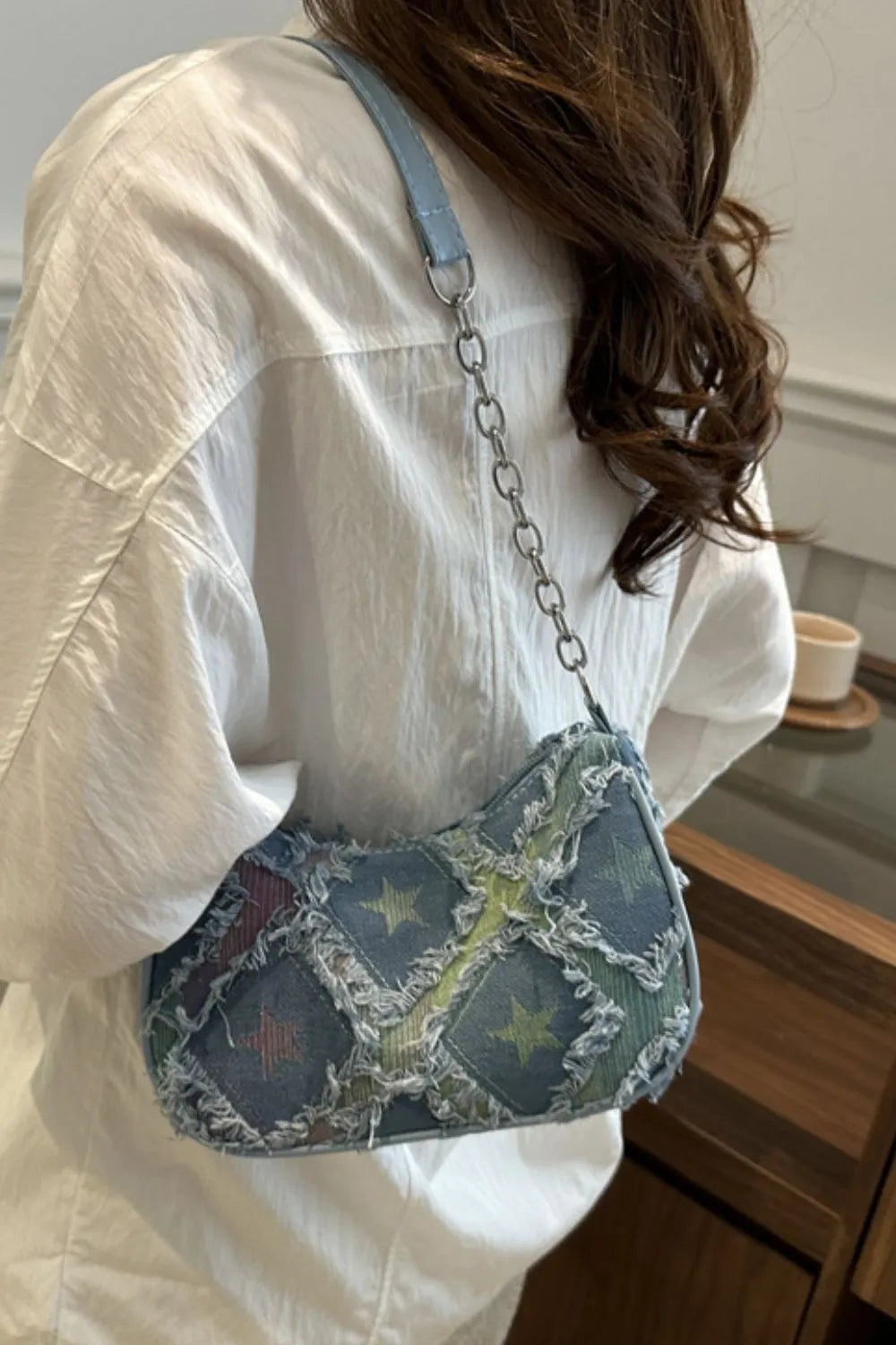 Fashorio Bags Fringe Star Print Shoulder Bag