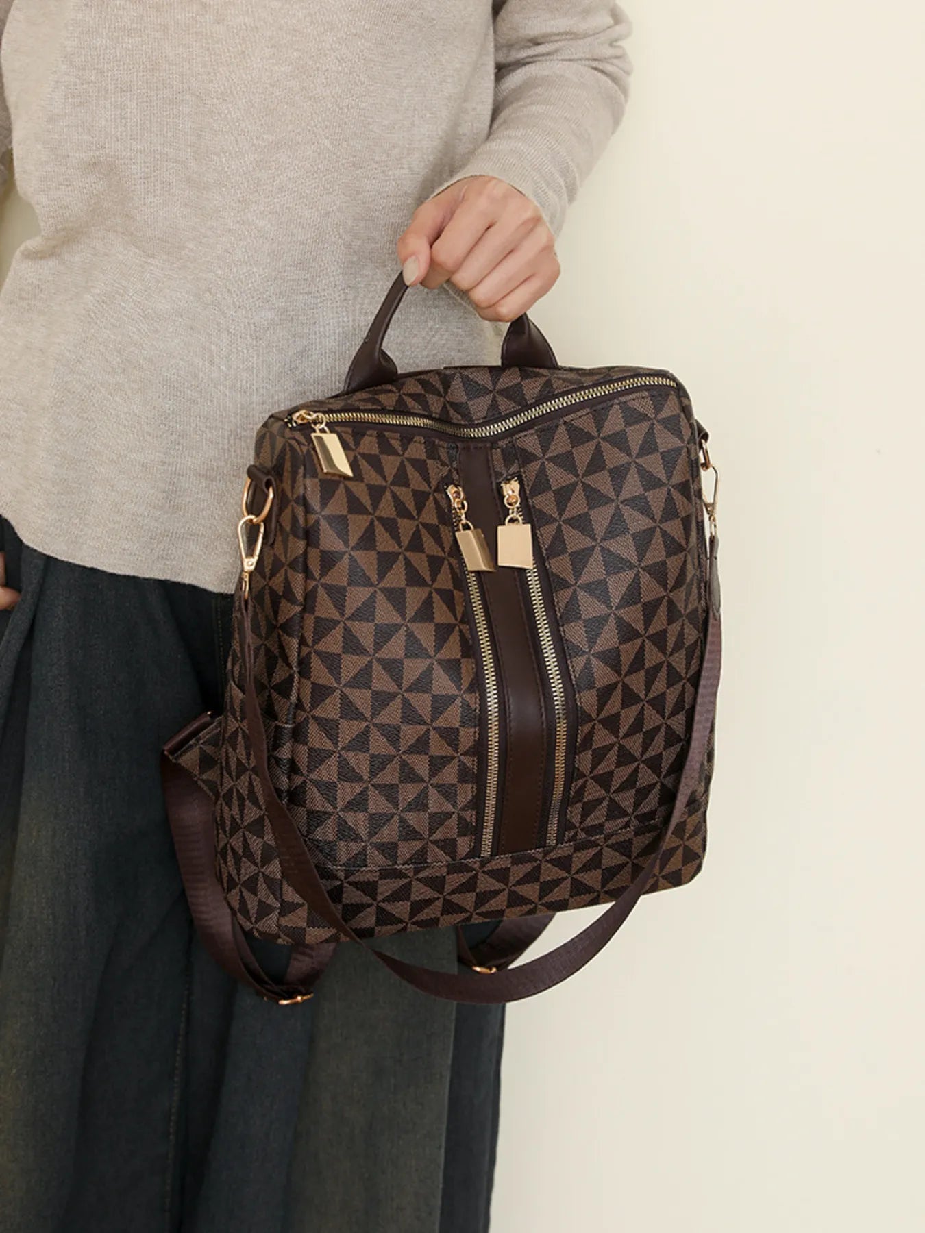 Fashorio Bags Geometric Pattern Backpack Bag