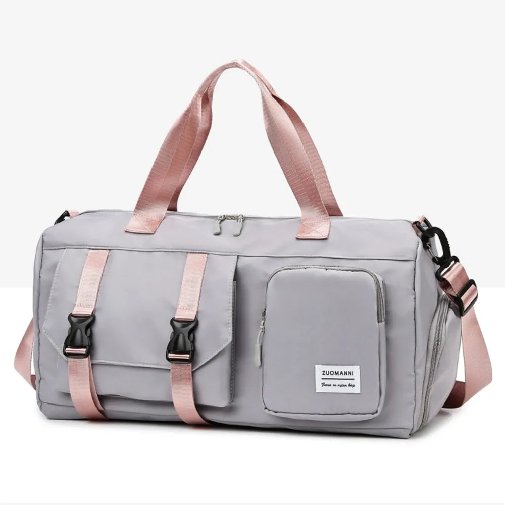 Fashorio Bags Gray / One Size Oxford Cloth Multi-Pocket Travel Bag