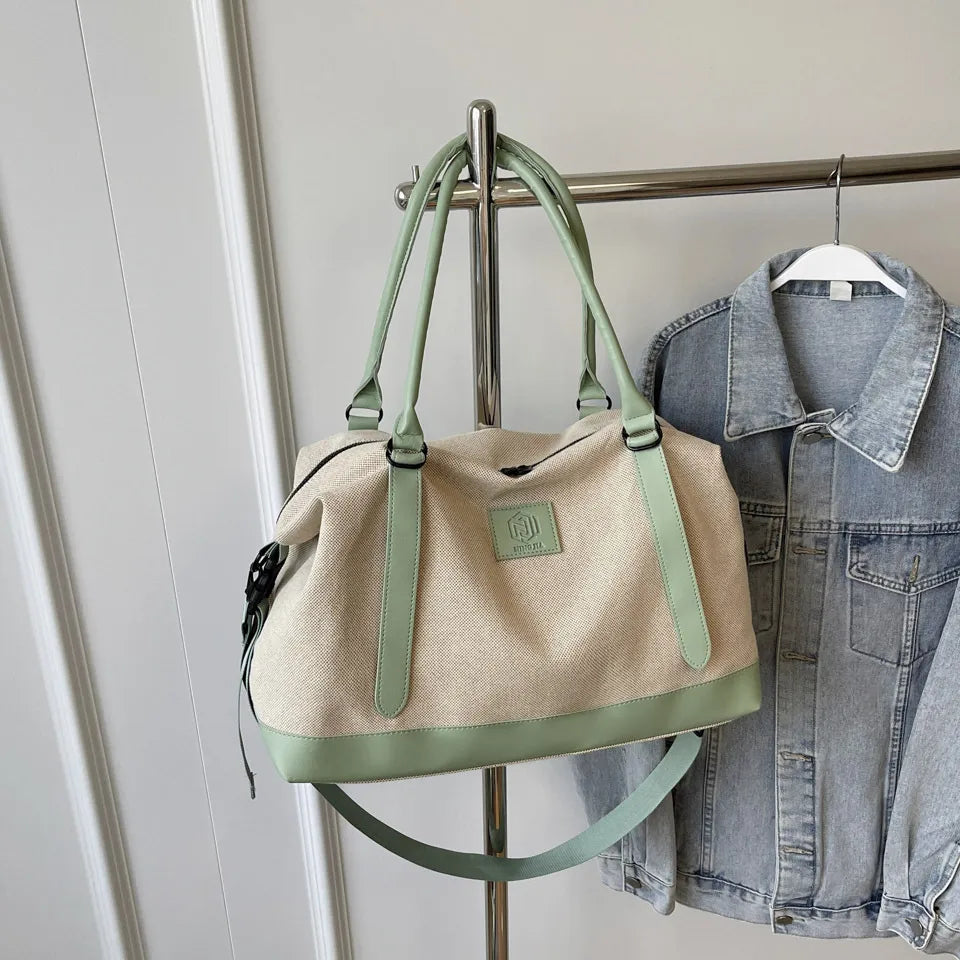 Fashorio Bags Gum Leaf / One Size Contrast Travel Bag