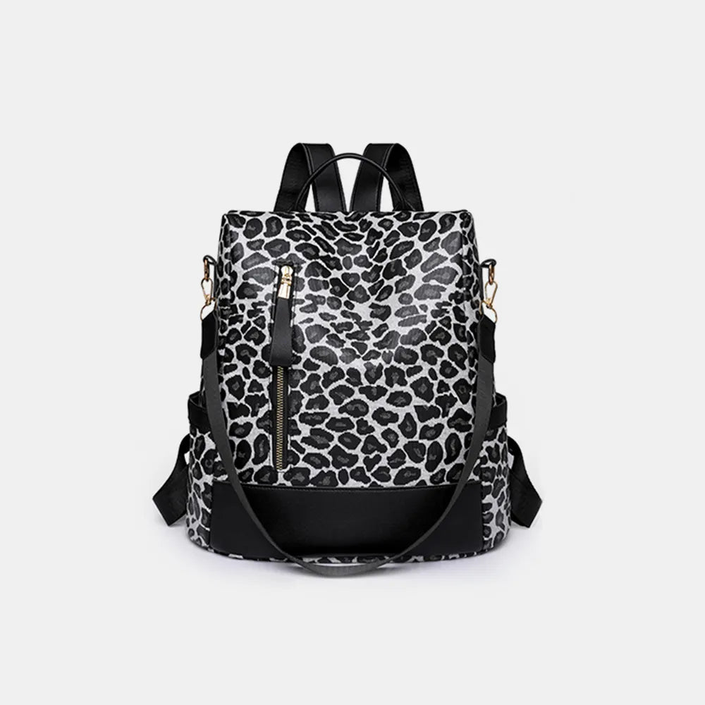 Fashorio Bags Leopard PU Leather Backpack Bag