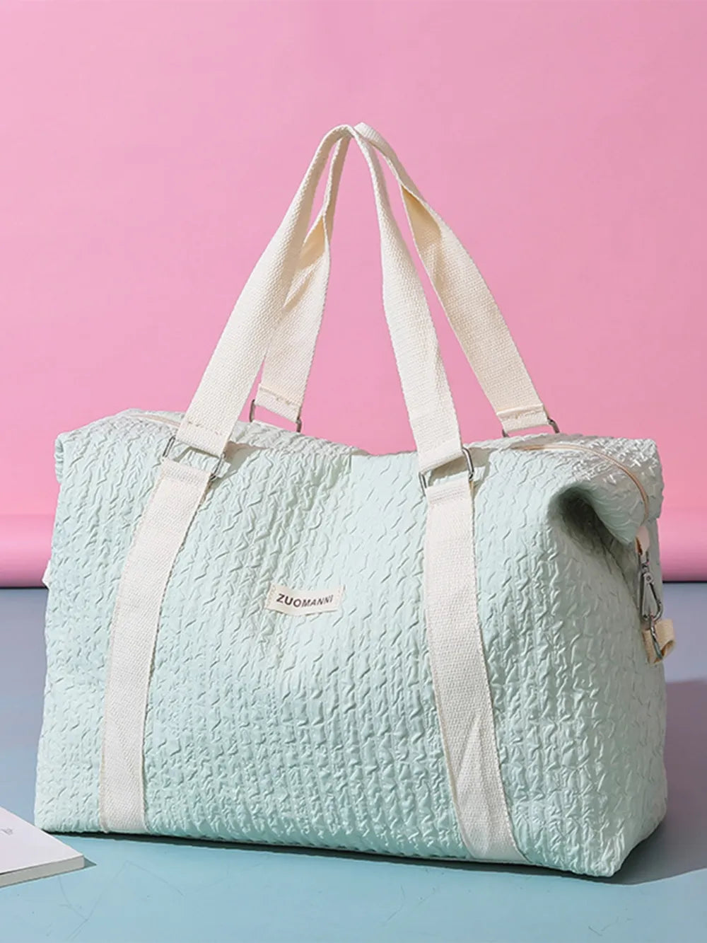 Fashorio Bags Light Green / One Size Texture Oxford Cloth Travel Bag