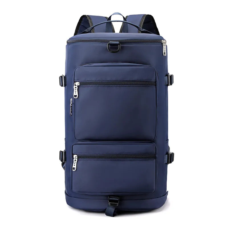 Fashorio Bags Navy / One Size Multi Pocket Travel Backpack Bag