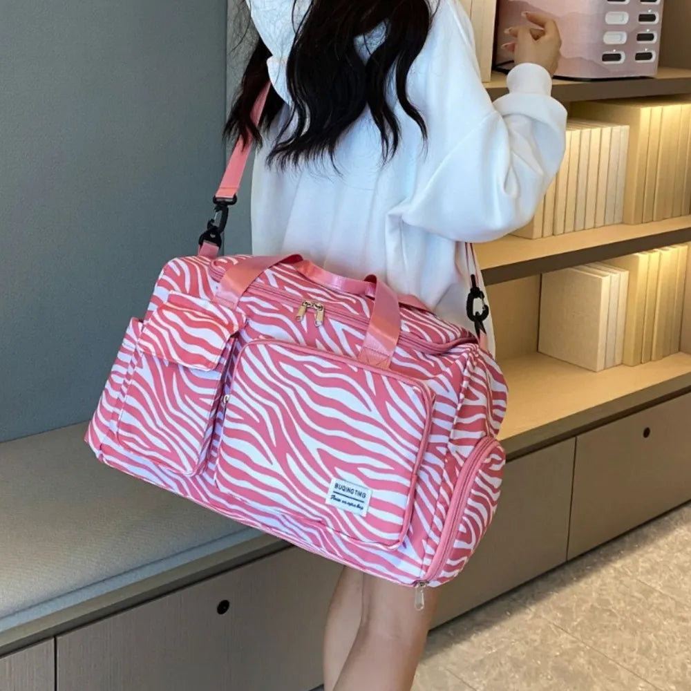 Fashorio Bags Oxford Cloth Animal Print Travel Bag