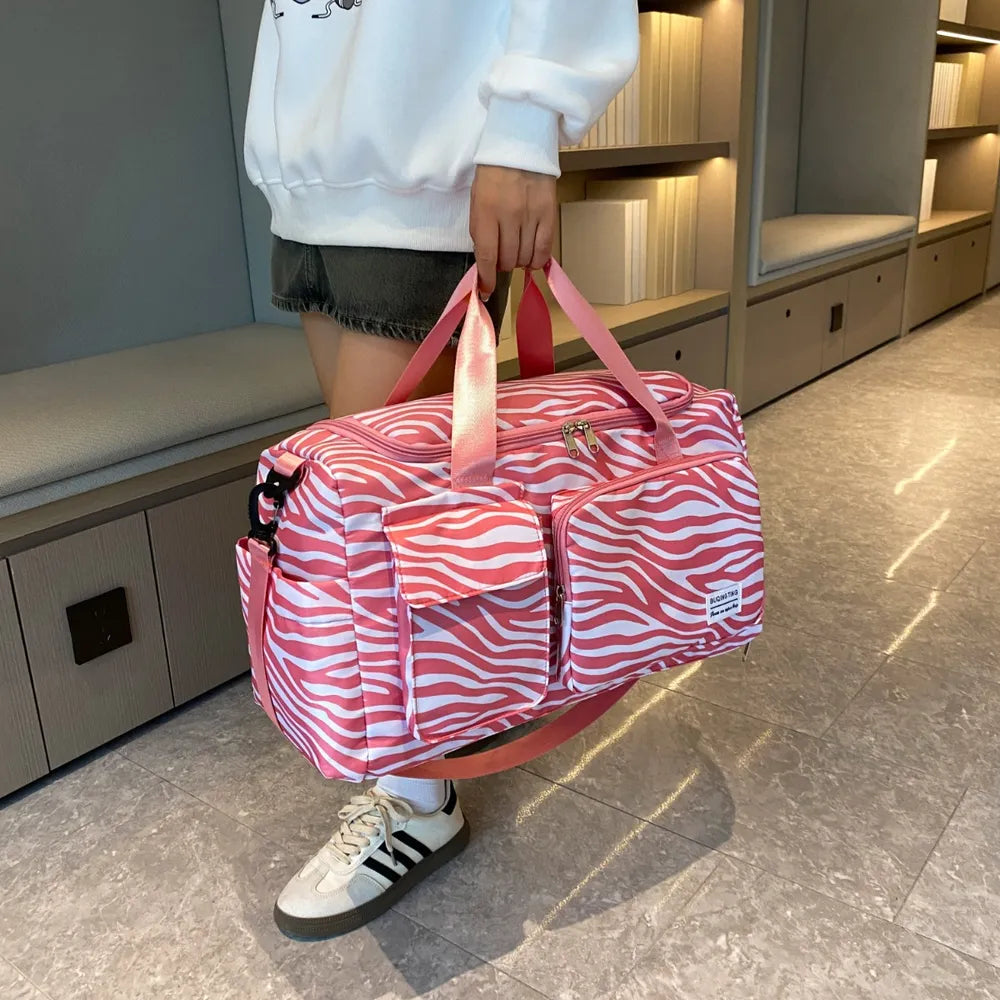 Fashorio Bags Oxford Cloth Animal Print Travel Bag