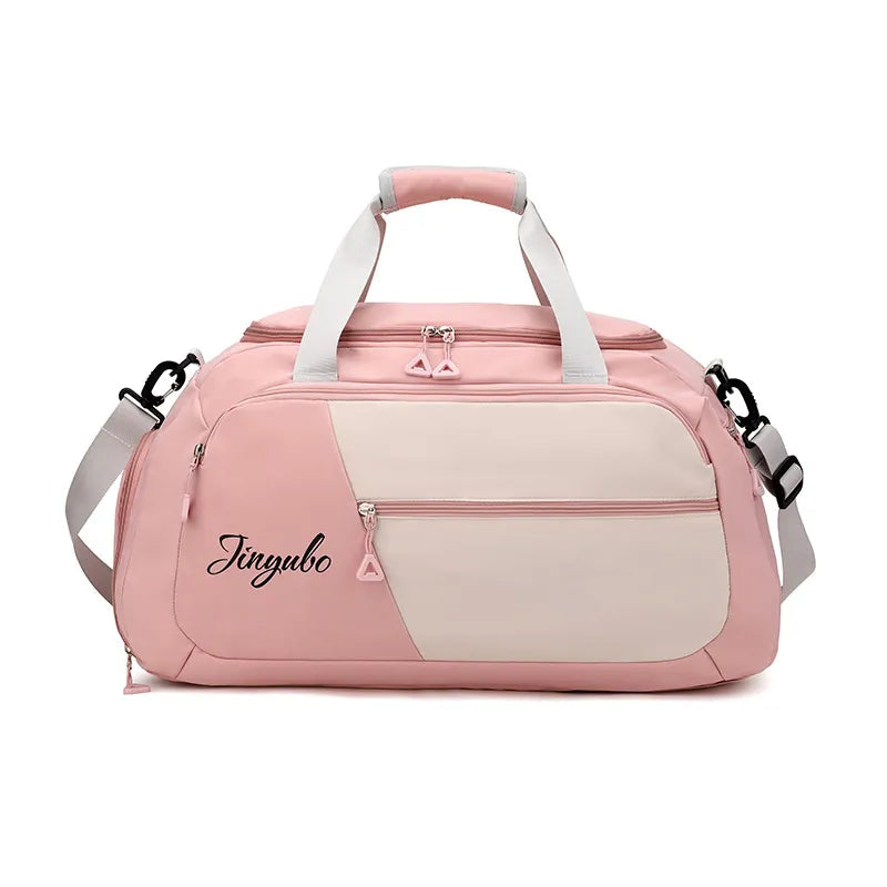 Fashorio Bags Pale Blush / One Size Contrast Nylon Travel Bag