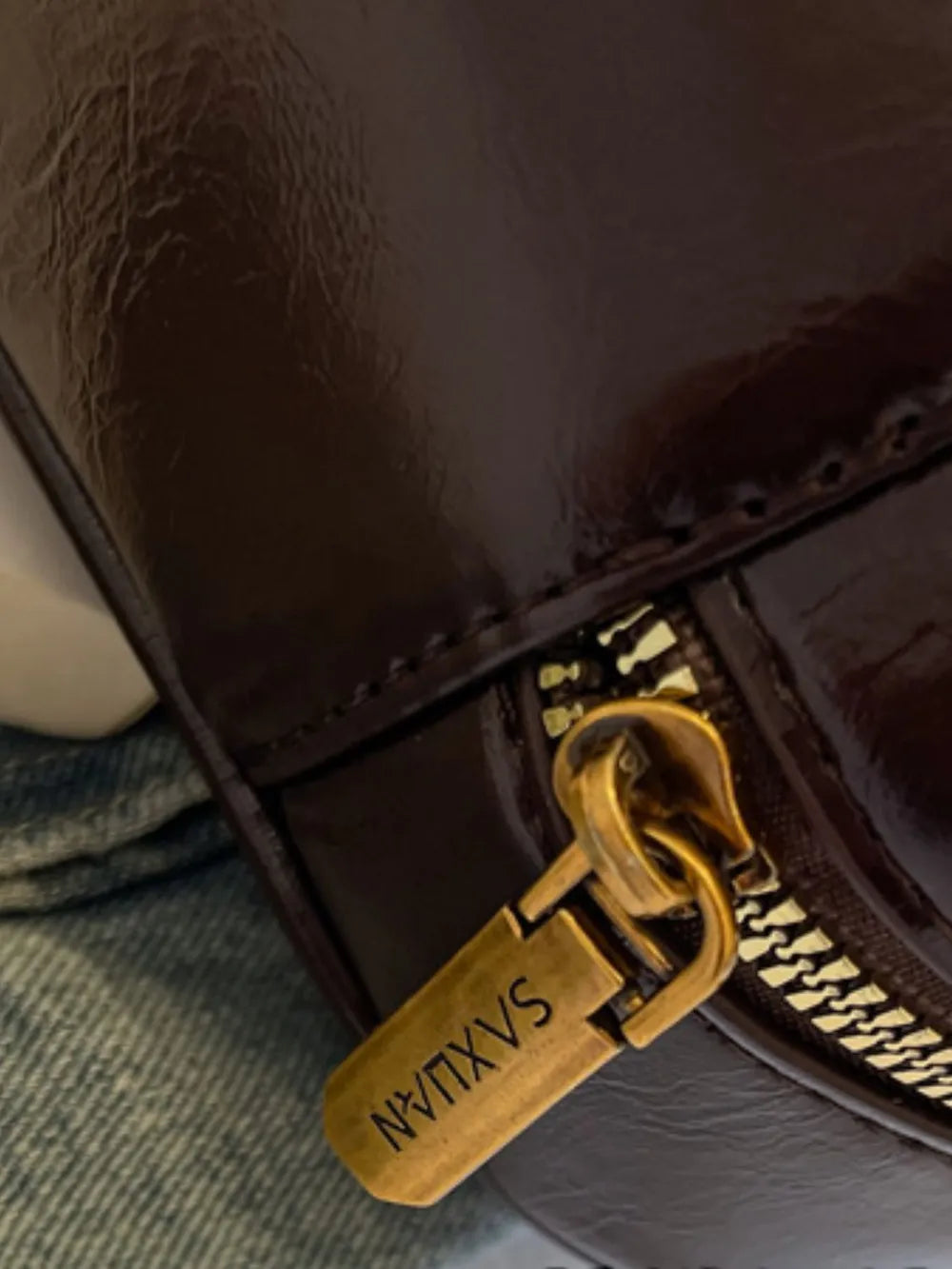 Fashorio Bags PU Leather Bow Trim Shoulder Bag