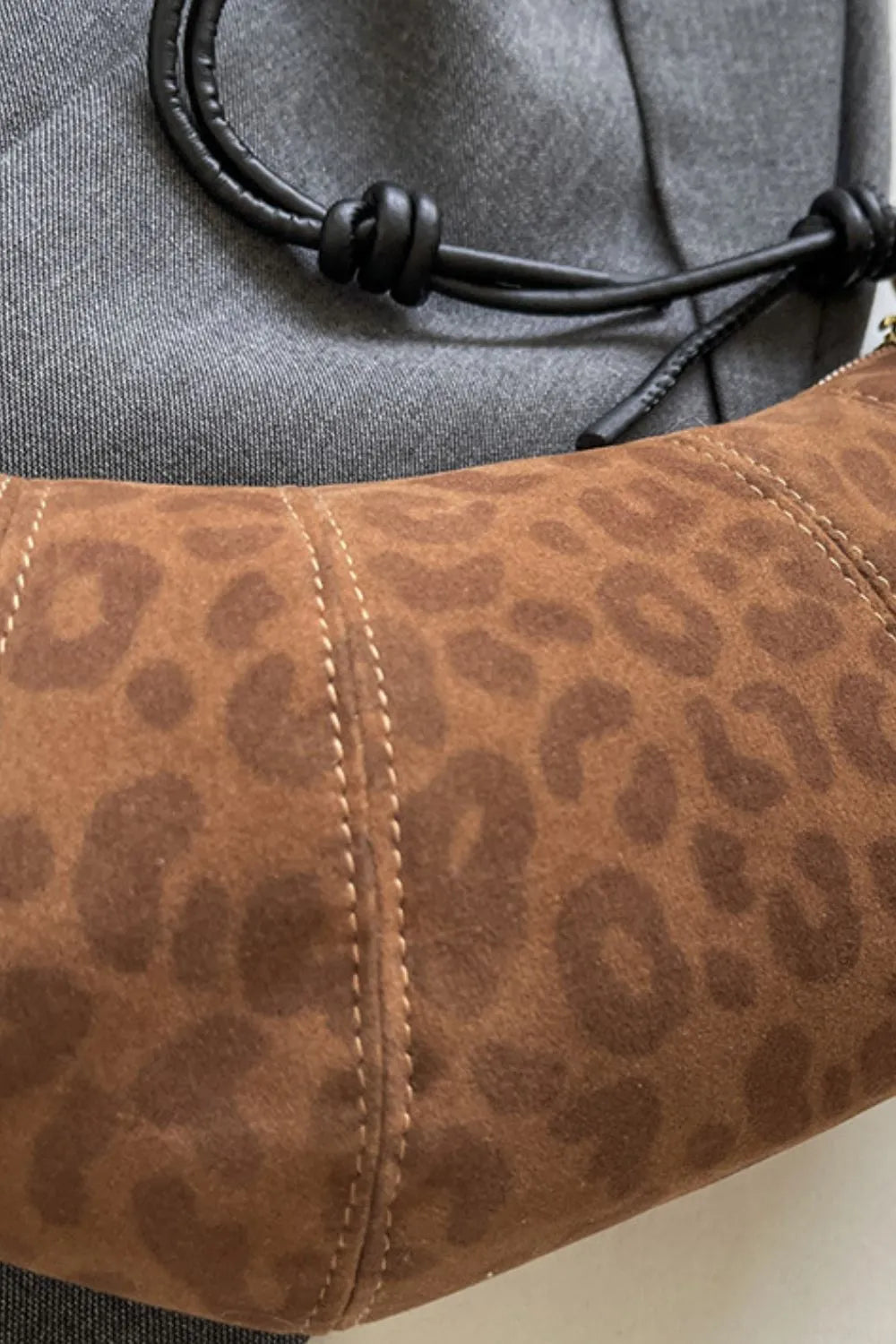 Fashorio Bags PU Leather Strap Suede Shoulder Bag